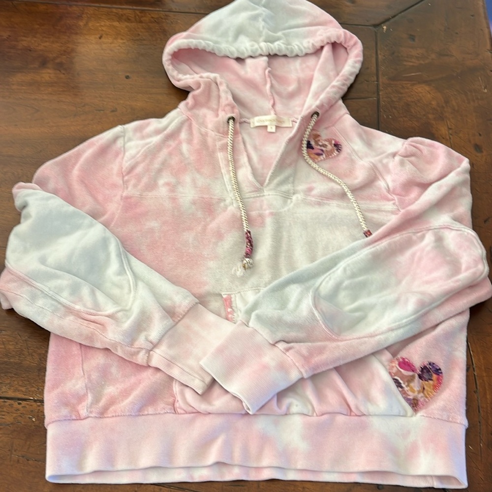LoveShackFancy Girls Kirby Hoodie - Cherry Fizz